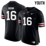 Youth Ohio State Buckeyes #16 Cameron Brown Black Nike NCAA College Football Jersey Winter JXW4144IC